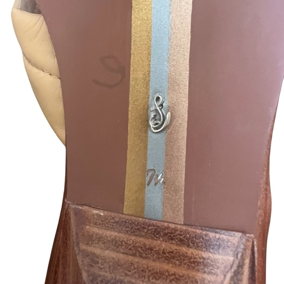 Sam Edelman Daphney Kitten Heel Thong Sandals. Size 7.5 new leather tan cushion - Picture 6 of 6